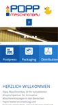 Mobile Screenshot of popp-maschinenbau.de